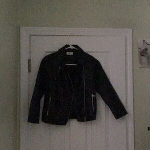 Black leather jacket